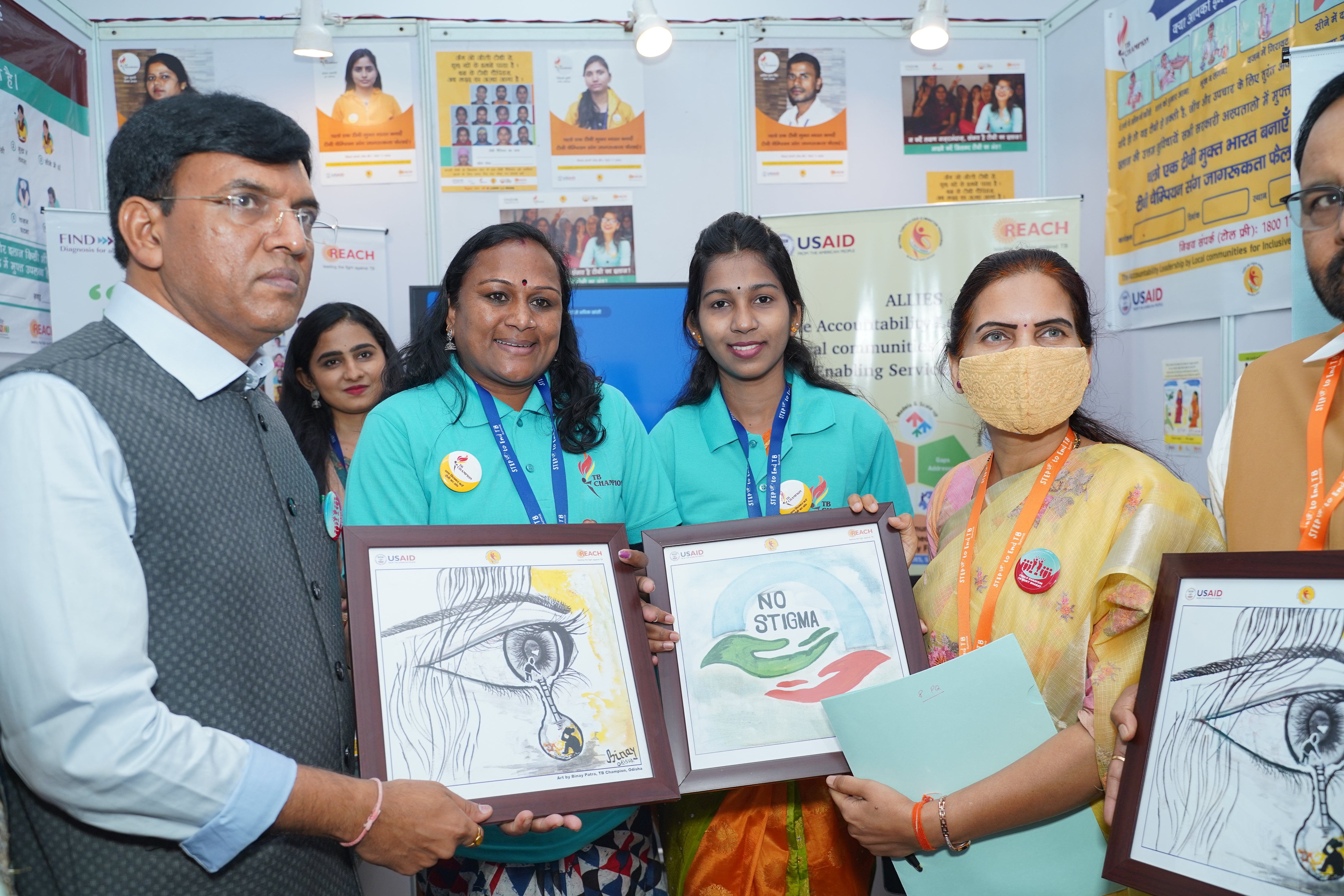 Union Minister Health & Family Welfare & Minister of State & Family Welfare with TB Vijeyata
